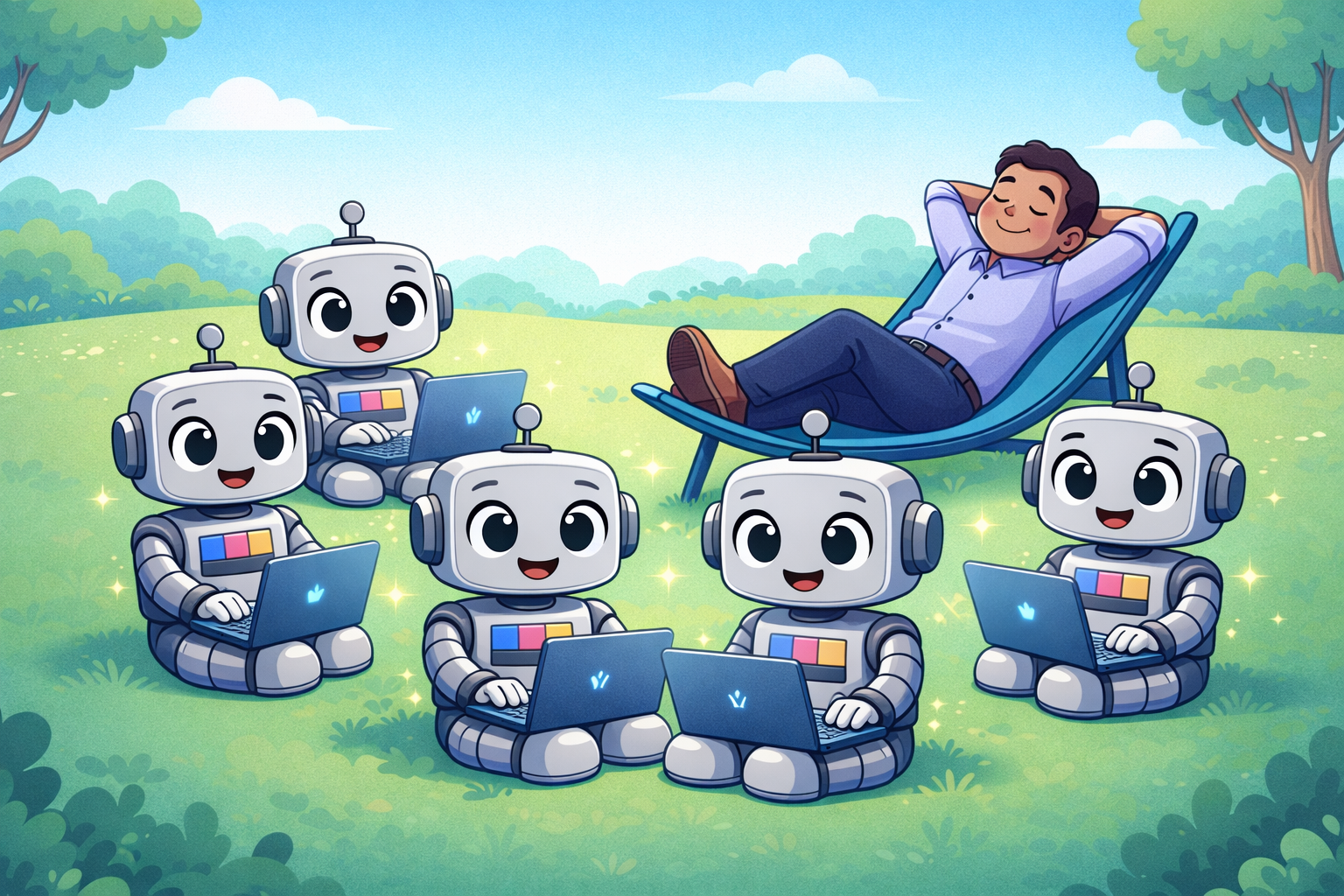 AI bots working while you relax